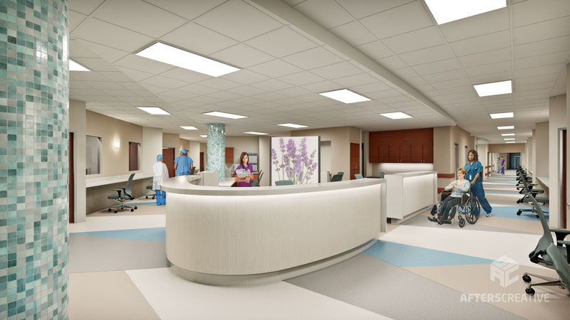 After5creative Portfolio Hospital Tower Interior Rendering