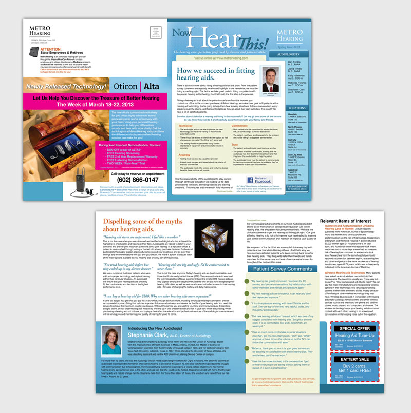 metro-hearing-newsletter-design-layout